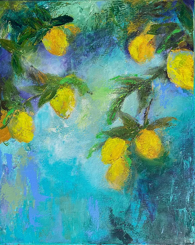 California Backyard, Acrylic on canvas