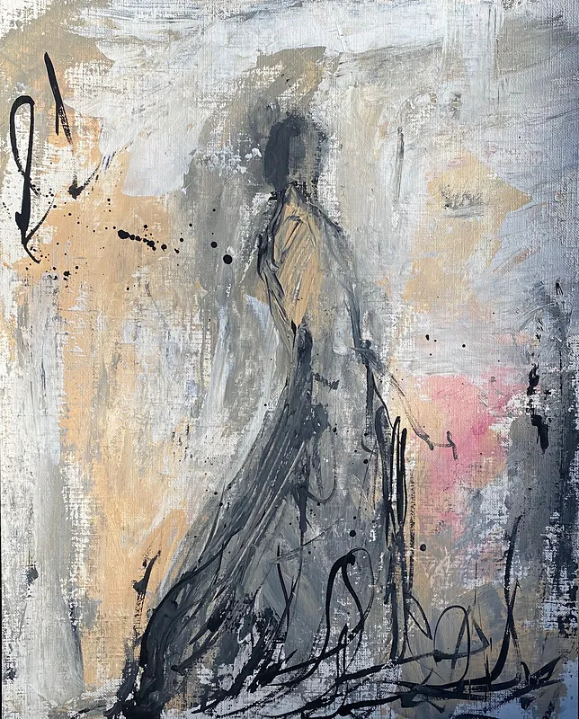 Defender, Acrylic and India ink on canvas paper