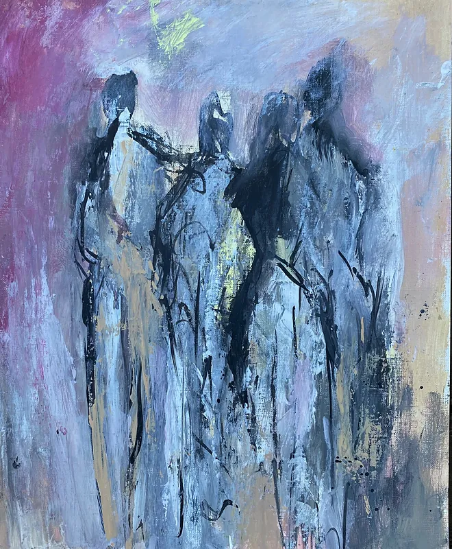 Fairview Avenue, Acrylic and India ink on canvas paper