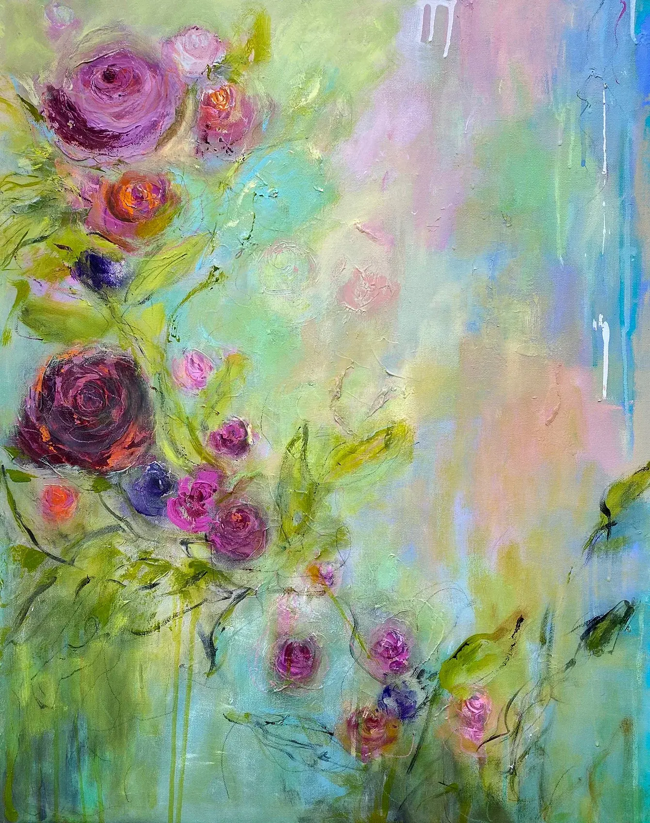 Gentle Is Her Soul But Wild Is Where Her Heart Lives I, Acrylic on canvas, 24 x 30 in