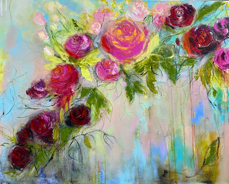 Gentle Is Her Soul But Wild Is Where Her Heart Lives II, Acrylic on canvas