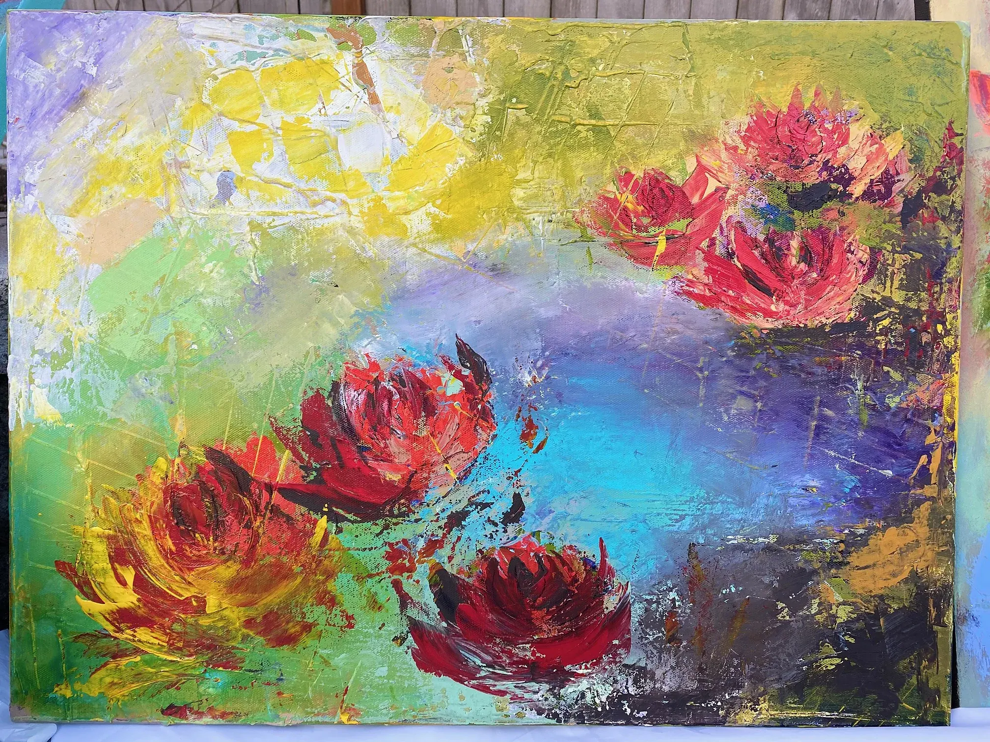 Reflection, Acrylic on canvas, 18 x 24 in