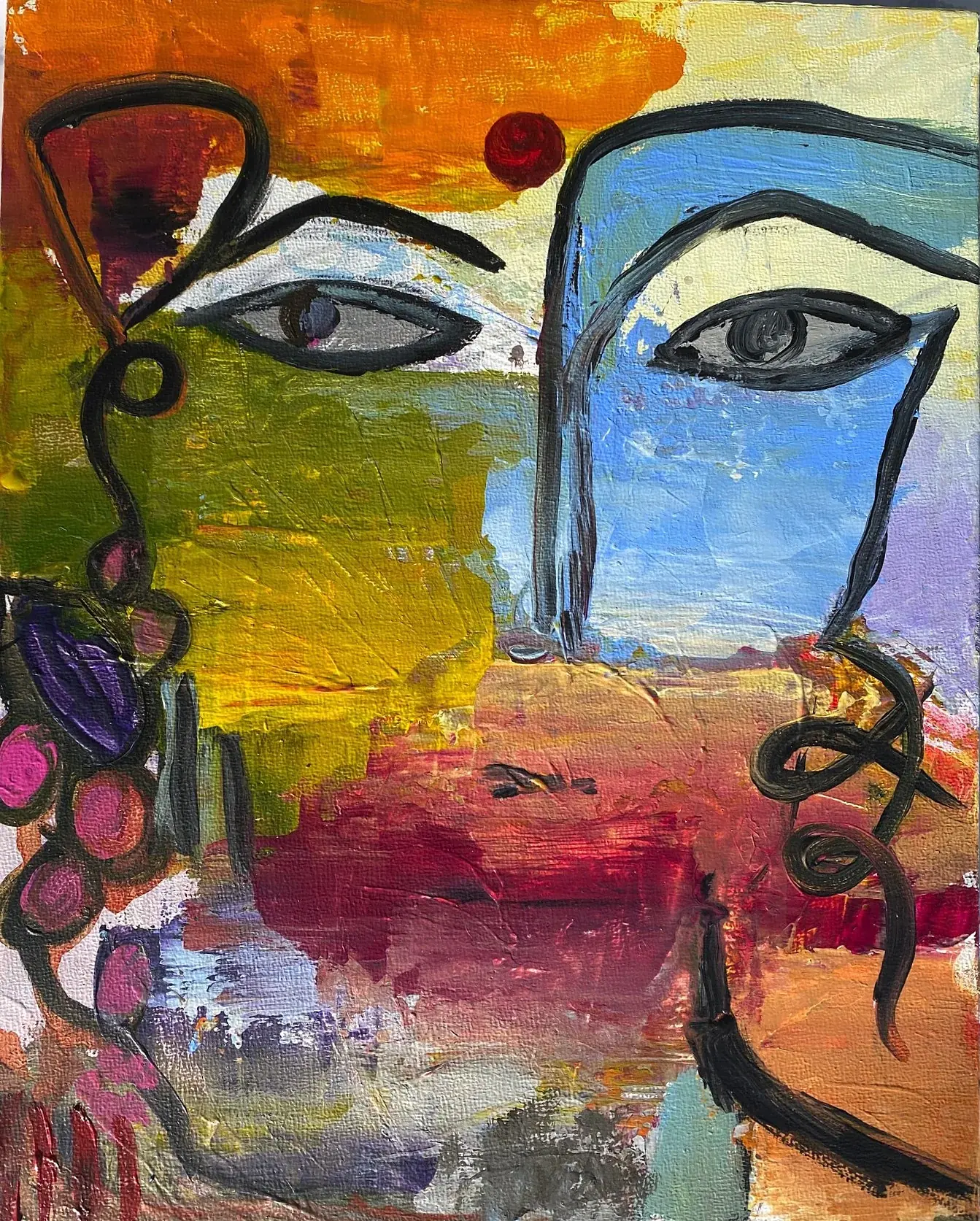 Shakti, Acrylic on canvas, 8 x 10 in