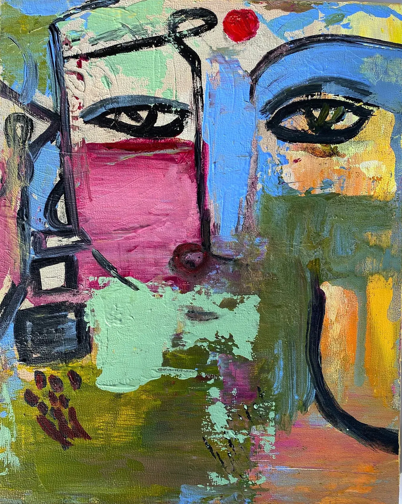 Shiva, Acrylic on canvas, 8 x 10 in