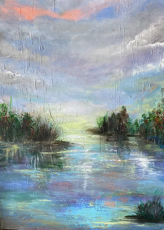 Sluggish Water, Acrylic on canvas