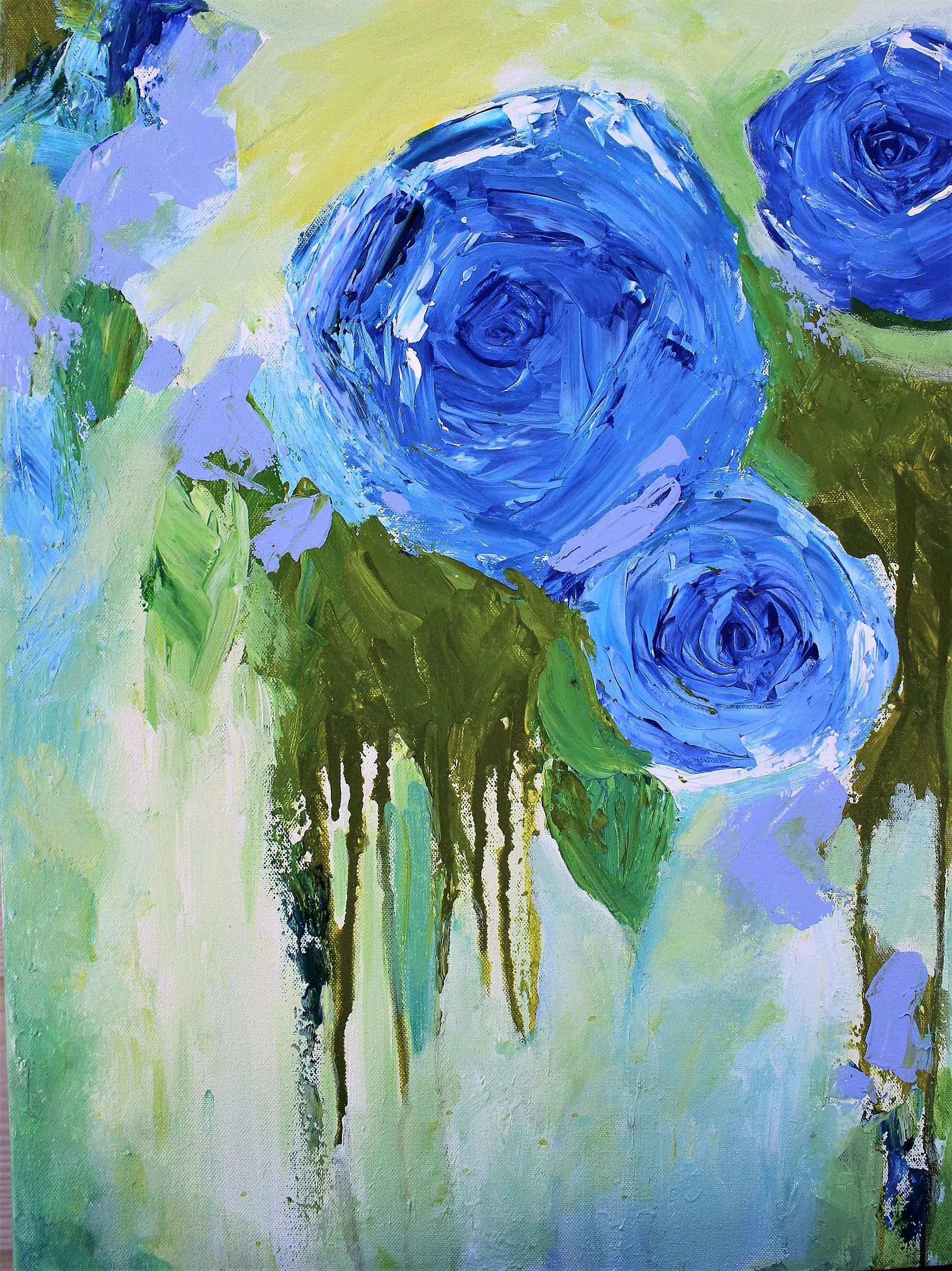 Spring Blues, Acrylic on canvas, 18 x 24 in
